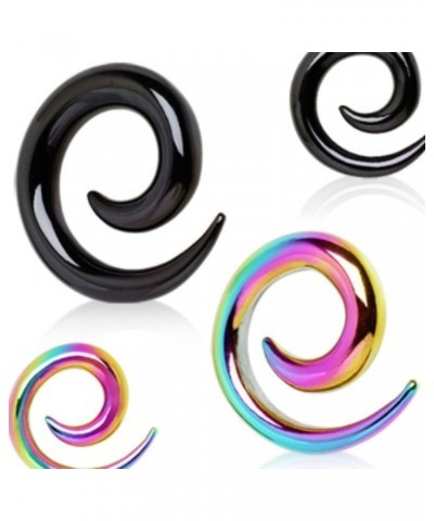 PVD Plated 316L Surgical Steel Spiral Taper 10g Black $8.40 Body Jewelry