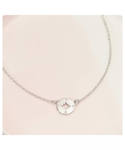 34th Birthday Necklace - Heartfelt Card & Jewelry Gift Set for Women Compass Silver $28.49 Necklaces