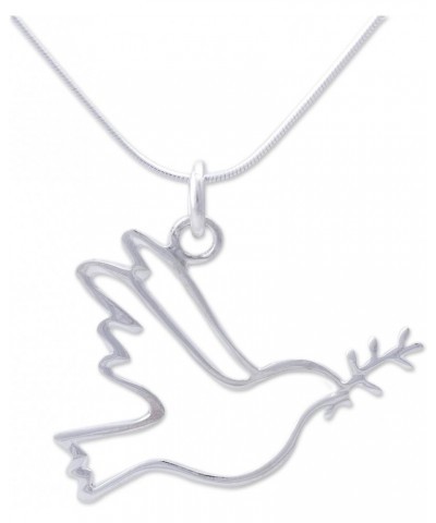 Artisan Handmade .925 Sterling Silver Pendant Necklace Quechua Dove Peru Animal Themed Peace Bird 'Quechua Dove' $29.63 Neckl...