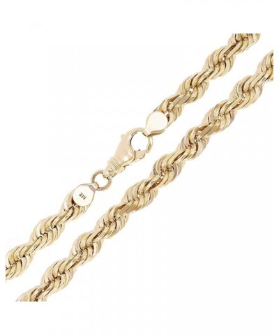 Solid 14k Gold Rope Chain - Thin Rope Link Chain Necklace - Mens and Womens Jewelry Made with Hypoallergenic Yellow 14 Karat ...