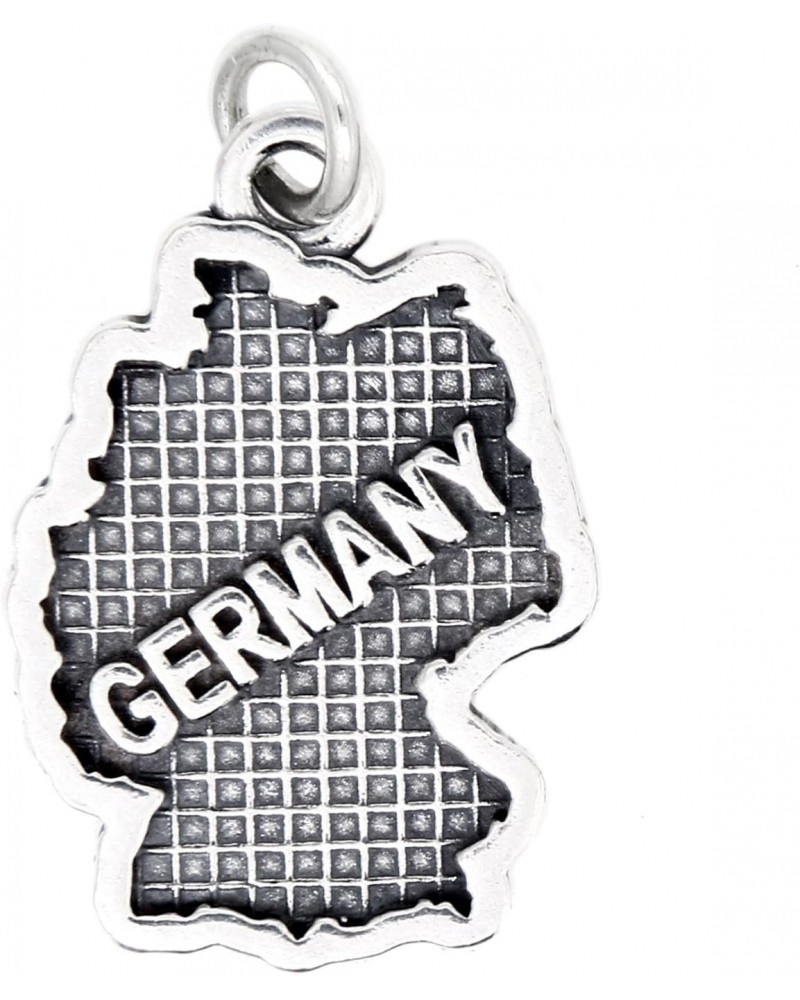 Sterling Silver Oxidized Travel Map of Germany Charm $14.17 Bracelets