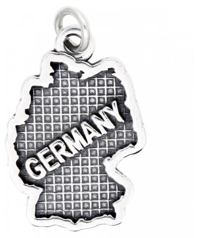 Sterling Silver Oxidized Travel Map of Germany Charm $14.17 Bracelets