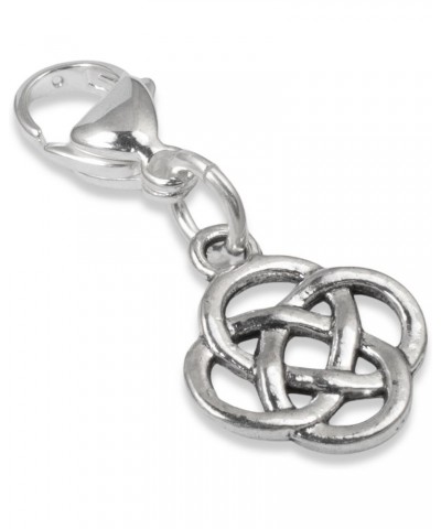 Silver Celtic Knot Clip-On Charm, Timeless Elegance Design + Lobster Clasp, Versatile Accessory for Bracelets and Bags $10.02...