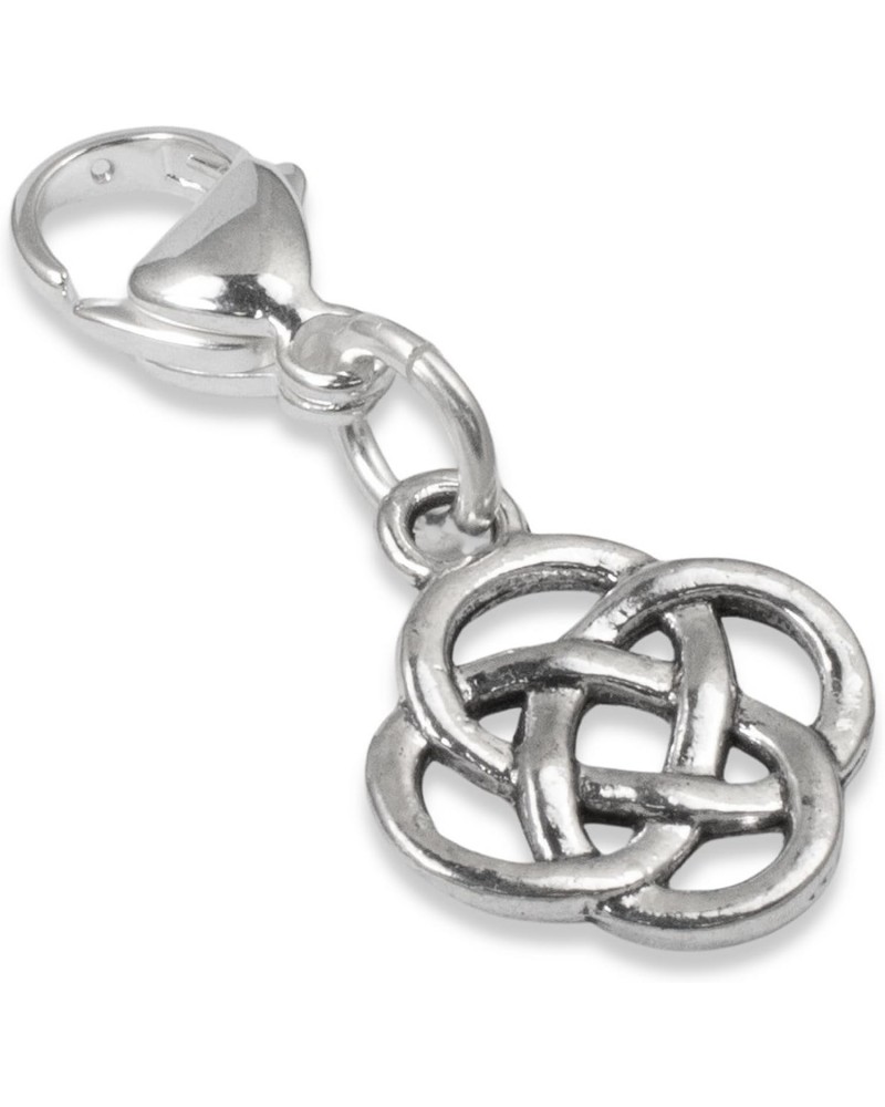 Silver Celtic Knot Clip-On Charm, Timeless Elegance Design + Lobster Clasp, Versatile Accessory for Bracelets and Bags $10.02...