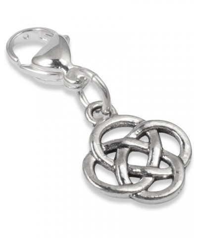 Silver Celtic Knot Clip-On Charm, Timeless Elegance Design + Lobster Clasp, Versatile Accessory for Bracelets and Bags $10.02...