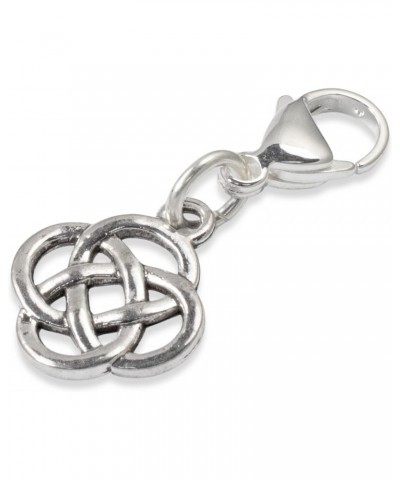 Silver Celtic Knot Clip-On Charm, Timeless Elegance Design + Lobster Clasp, Versatile Accessory for Bracelets and Bags $10.02...