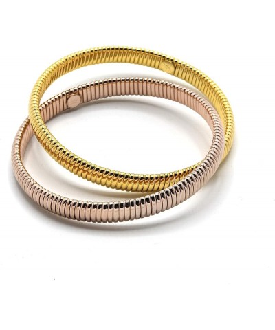 Marshal Metal Fashion Bracelet Omega Chain Polished Stretch Double Cobra Bracelet Gold / Rose Gold $20.64 Bracelets