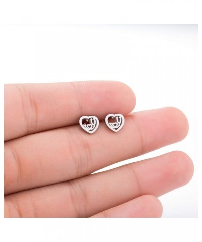 Mini Stethoscope Heart Shaped Stud Earrings for Doctor Nurse rose gold $7.41 Earrings