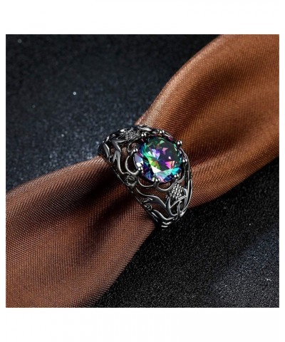 Black Vintage Colorful Zircon Rhinestone Crystal Rings Women Jewelry, 7 Practical and attractive $3.96 Rings