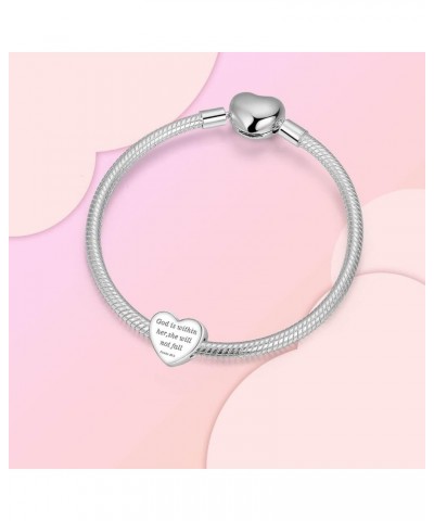 LUXILLA Love You Best Friend Grandma Wife Heart Charm 925 Sterling Silver Charms Fit for Bracelets Necklace Valentine's Day M...