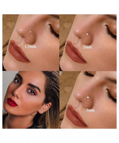 12 Pcs 20G Hypoallergenic 316L Surgical Stainless Steel Nose Rings Hoops Gold Silver Nose Piercings Jewelry L Shape Nose Ring...