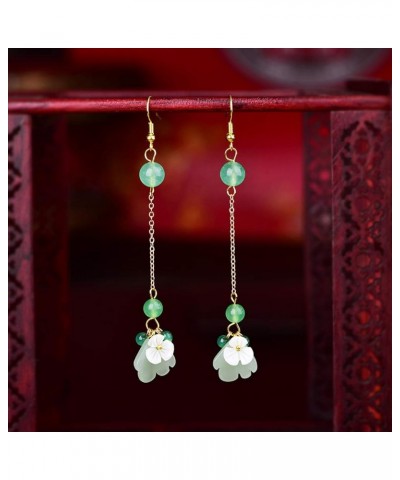 Natural Ladies Jade Earrings and Jade Necklace Set, Suitable for Mother's Day, Easter, Christmas 1 $19.03 Jewelry Sets