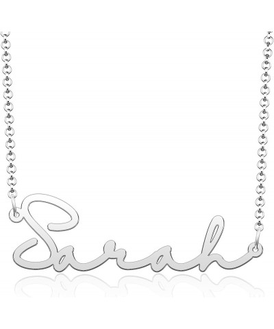 Personalized Name Necklace Cursive Script Name Stainless Steel Jewelry for Girls Name Necklace for Women Gold Name Necklace S...