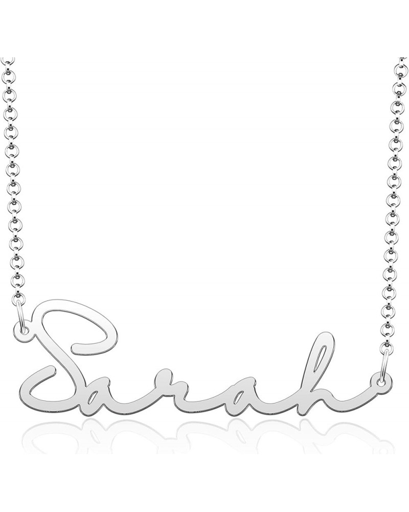 Personalized Name Necklace Cursive Script Name Stainless Steel Jewelry for Girls Name Necklace for Women Gold Name Necklace S...