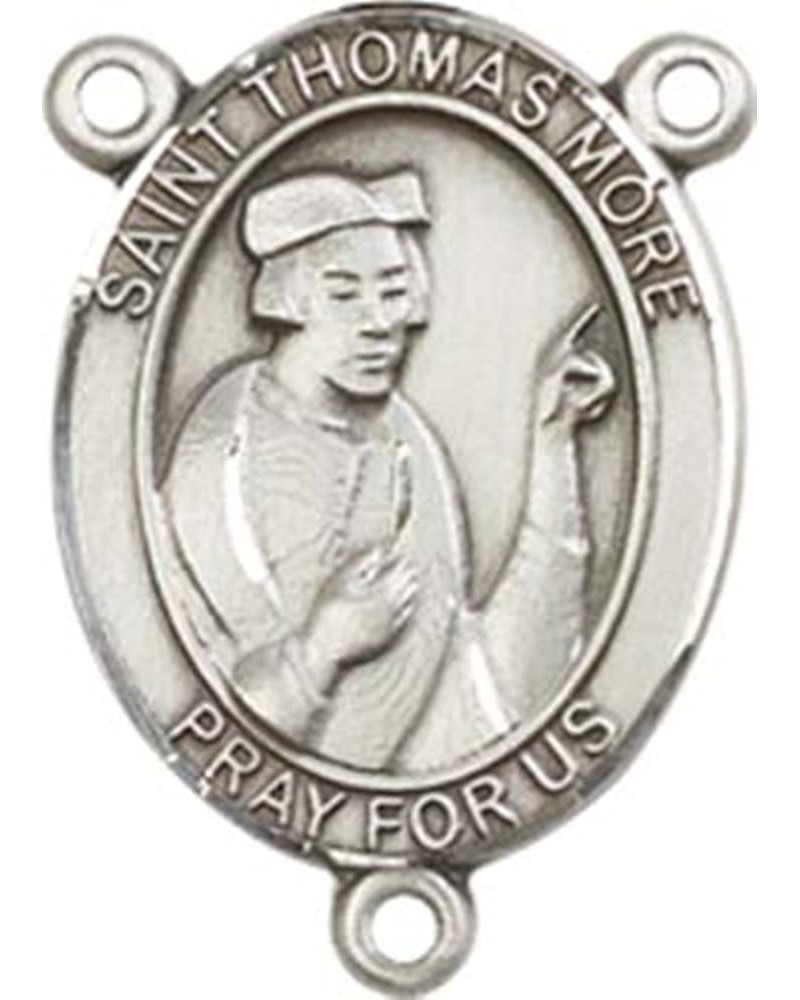 Sterling Silver Catholic Patron Saint Rosary Centerpiece Medal, 3/4 Inch Saint Thomas More $39.21 Pendants