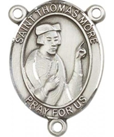 Sterling Silver Catholic Patron Saint Rosary Centerpiece Medal, 3/4 Inch Saint Thomas More $39.21 Pendants