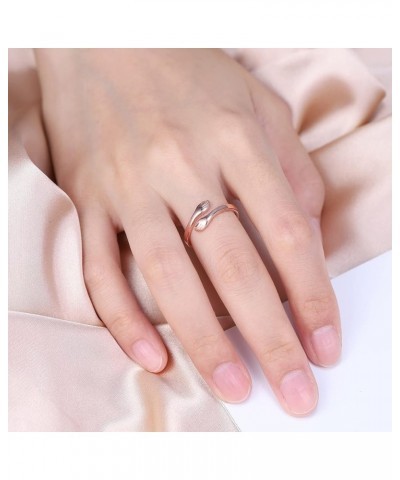 Hug Ring Sterling Silver Adjustable - White Gold/18K Gold/Rose Gold Plated Couple Hug Ring Hugging Rings for Women Mens Weddi...