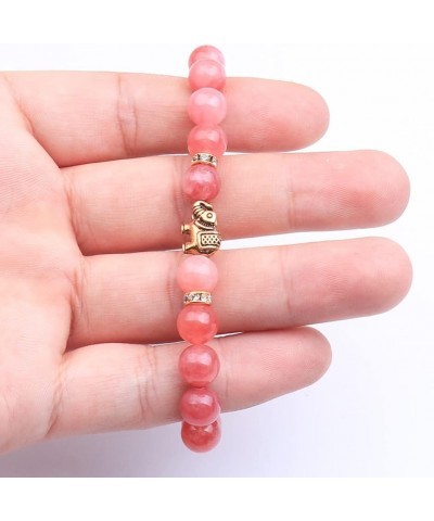 Lover Couple Bracelet Yoga Balancing Reiki Healing with Elephant for Christmas Thanksgiving Ruby $9.43 Bracelets