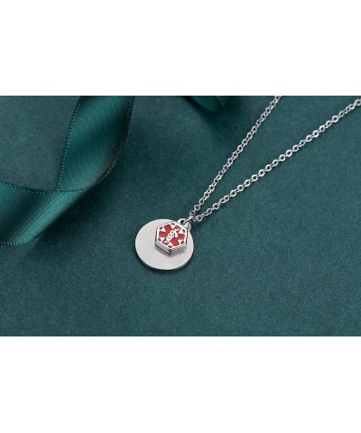 Lovely Medical Alert Charm Necklace for Women with Free Engraving Free Chain 21 type 2 diabetes $10.40 Necklaces