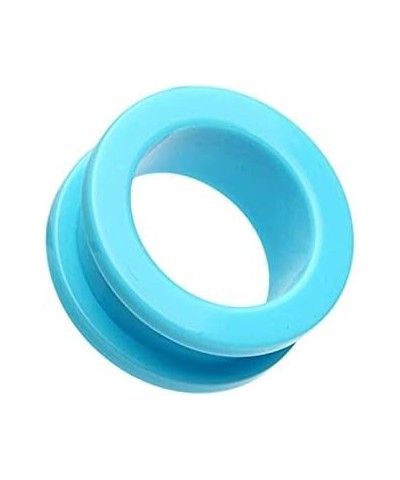 Neon Colored Acrylic Screw-Fit Ear Gauge Tunnel Plug 0 GA (8mm), Light Blue $9.53 Body Jewelry