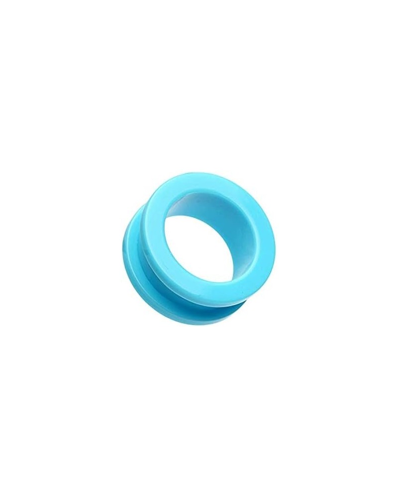 Neon Colored Acrylic Screw-Fit Ear Gauge Tunnel Plug 0 GA (8mm), Light Blue $9.53 Body Jewelry