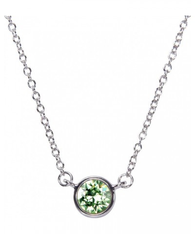 H2Z 16223 August Peridot Birthstone Necklace with 18" Chain, Brass $11.76 Necklaces