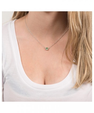 H2Z 16223 August Peridot Birthstone Necklace with 18" Chain, Brass $11.76 Necklaces