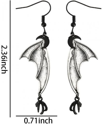 Halloween Bat Earrings for Women Men Gothic Punk Bat Dangle Earrings Halloween Themed Gifts for Boys Girls Halloween Costume ...