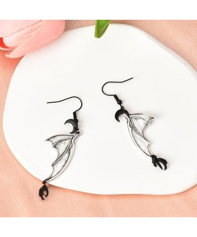 Halloween Bat Earrings for Women Men Gothic Punk Bat Dangle Earrings Halloween Themed Gifts for Boys Girls Halloween Costume ...