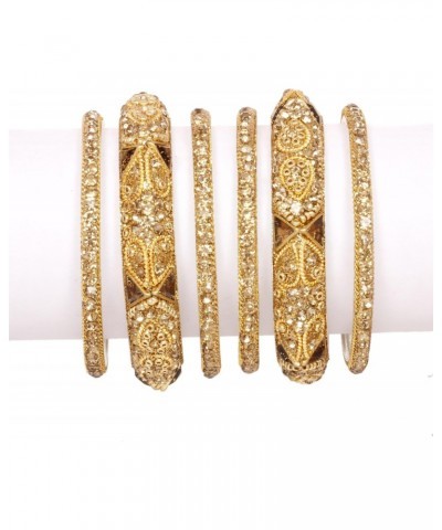 Sukh Collection Jewellery Indian Fashionable Bangles Jewelry For women Ethnic Partywear Brass Bangle Set of 6 Bangle Bracelet...