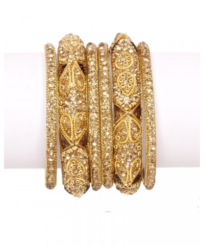 Sukh Collection Jewellery Indian Fashionable Bangles Jewelry For women Ethnic Partywear Brass Bangle Set of 6 Bangle Bracelet...