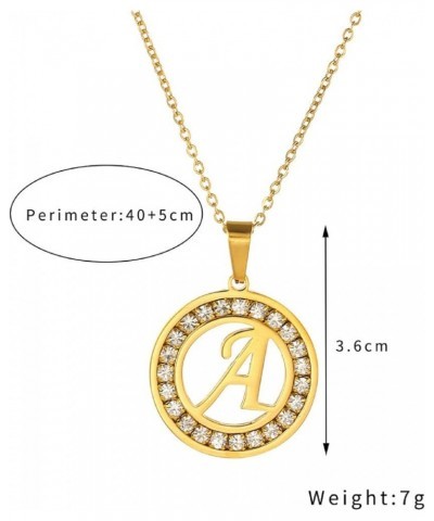 A-Z letter pendant necklace Attractive female initials chain necklace, inlaid crystal letter necklace N $6.25 Necklaces