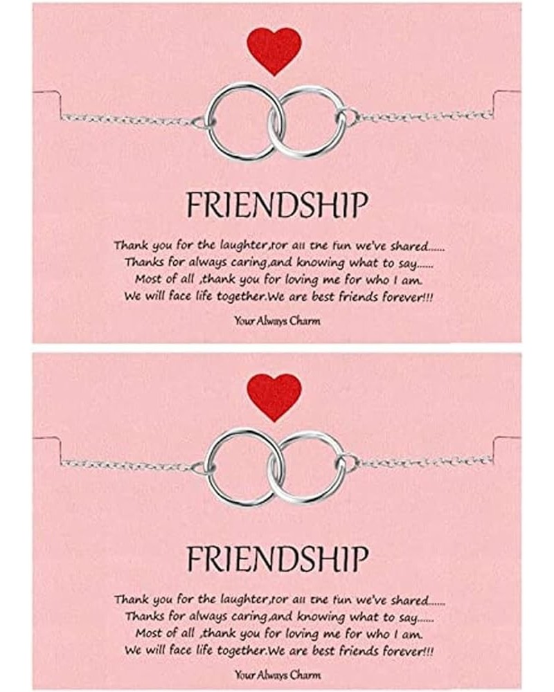 2/3/4/5 Friendship Bracelets Bff Matching Heart Bracelet Sister Bestie Bracelet Best Friend Friendship Gifts for Women Teen G...