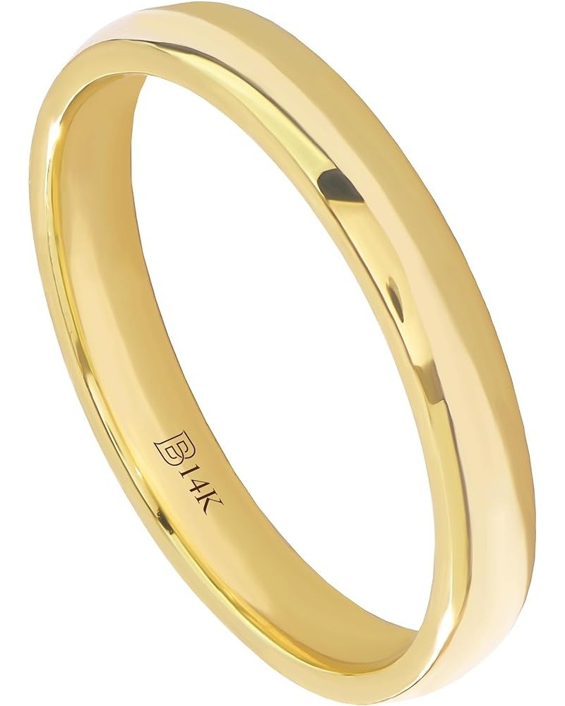 14k Solid Gold Classic Wedding Band for Women Men Couples Matching Rings His Hers Marriage Ring Engraved Wedding Band Classic...