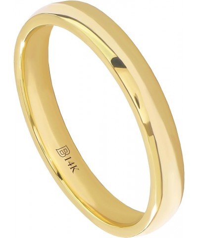 14k Solid Gold Classic Wedding Band for Women Men Couples Matching Rings His Hers Marriage Ring Engraved Wedding Band Classic...