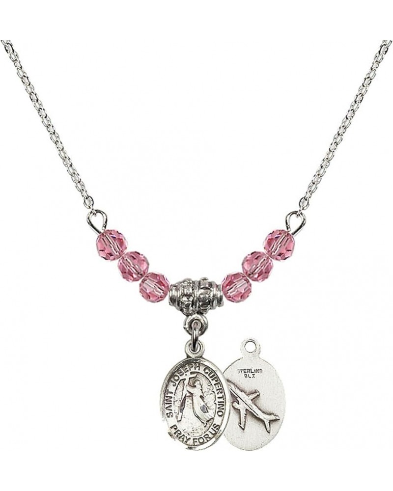 October Birth Month Bead Necklace with Catholic Patron Saint Petite Charm, 18 Inch Saint Joseph of Cupertino $44.05 Necklaces