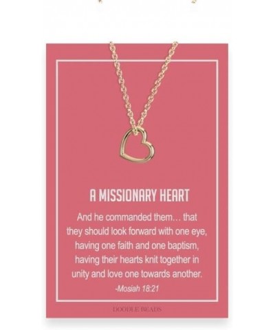 Missionary Heart Necklace, LDS Missionary Gift, Floating Heart Necklace $8.80 Necklaces