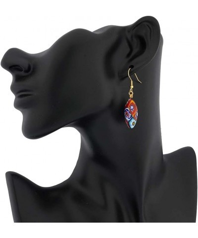 GlassOfVenice Murano Glass Mosaic Millefiori Olive Earrings - Gold $25.28 Earrings