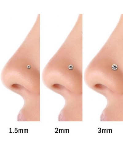 Cubic Zirconia Nose Stud - Nickel-Free 14K Yellow Gold Gold Nose Ring - 20 Gauge 3mm $26.87 Body Jewelry