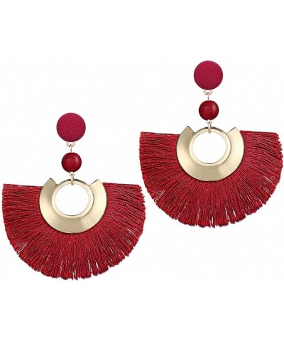 Bohemian Big Tassel Drop Earrings Women Fringe Handmade Statement Woman Earrings Jewelry FOF52910 $9.43 Earrings