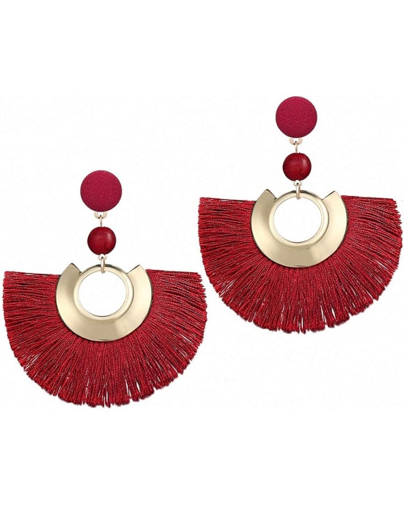 Bohemian Big Tassel Drop Earrings Women Fringe Handmade Statement Woman Earrings Jewelry FOF52910 $9.43 Earrings