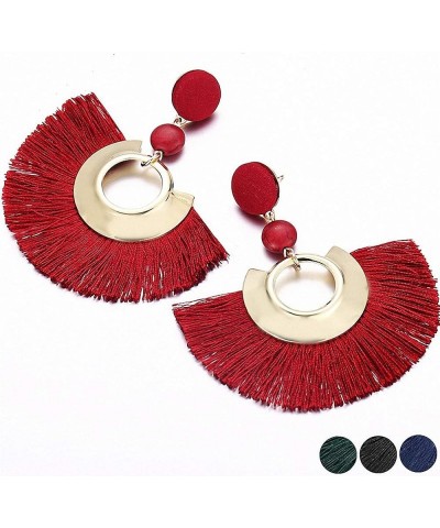 Bohemian Big Tassel Drop Earrings Women Fringe Handmade Statement Woman Earrings Jewelry FOF52910 $9.43 Earrings