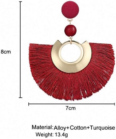 Bohemian Big Tassel Drop Earrings Women Fringe Handmade Statement Woman Earrings Jewelry FOF52910 $9.43 Earrings