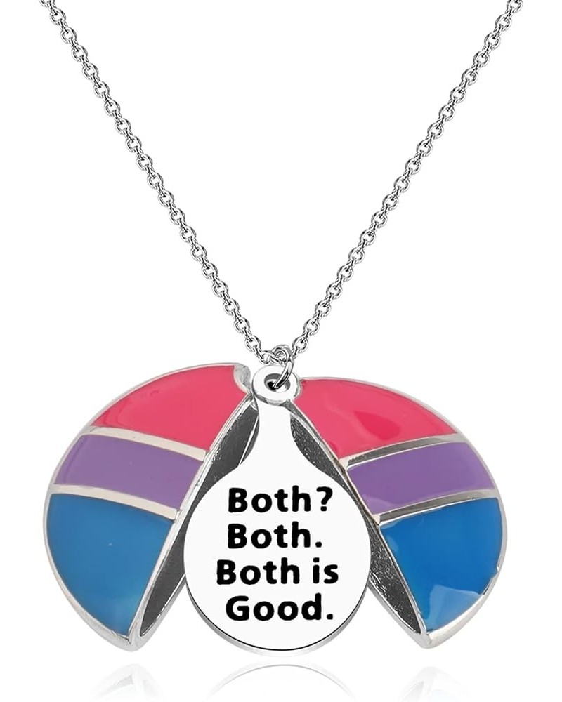 Bisexual Pride Necklace Bisexuality Pride Flag Pink Purple Blue Jewelry Bisexual Open Locket Necklace BOTH IS GOOD N $11.32 N...