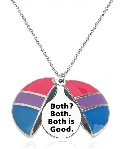 Bisexual Pride Necklace Bisexuality Pride Flag Pink Purple Blue Jewelry Bisexual Open Locket Necklace BOTH IS GOOD N $11.32 N...