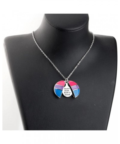 Bisexual Pride Necklace Bisexuality Pride Flag Pink Purple Blue Jewelry Bisexual Open Locket Necklace BOTH IS GOOD N $11.32 N...