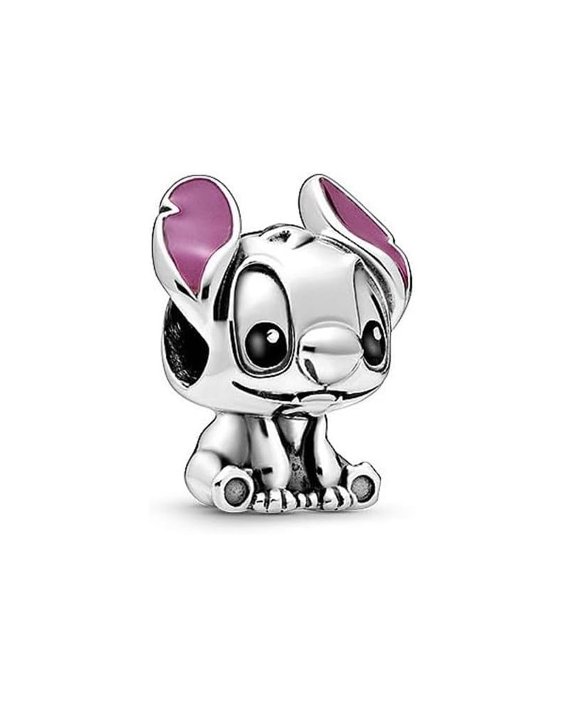 Rocket Mouse Bear Hat Boy Princess Cartoon Characters Charms for Women Bracelets Necklaces 925 Sterling Silver,Christmas Moth...