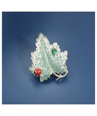 Elegant Green Enamel Leaf Brooch Pins Hat Pin Scarf Lapel Pin Mulberry Leaf Silkworm Jewelry Badge Crystal Green Leaf $10.03 ...