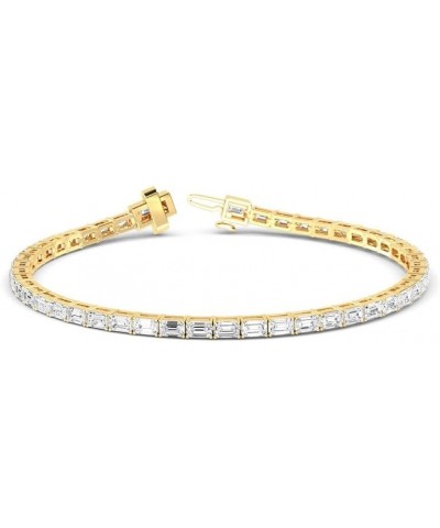 1-20 Carat (ctw) White Gold Emerald Cut LAB GROWN Diamond Bracelets (Color E-F Clarity VS2-SI1) Yellow Gold 2.5 carats $1.00 ...