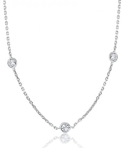 1 1/5Ct Diamonds By The Yard Necklace Lab Grown in 14k White or Yellow Gold White Gold $280.55 Necklaces